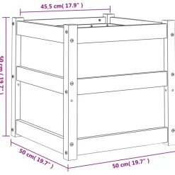 vidaXL Plantenbak 50x50x50 cm geïmpregneerd grenenhout