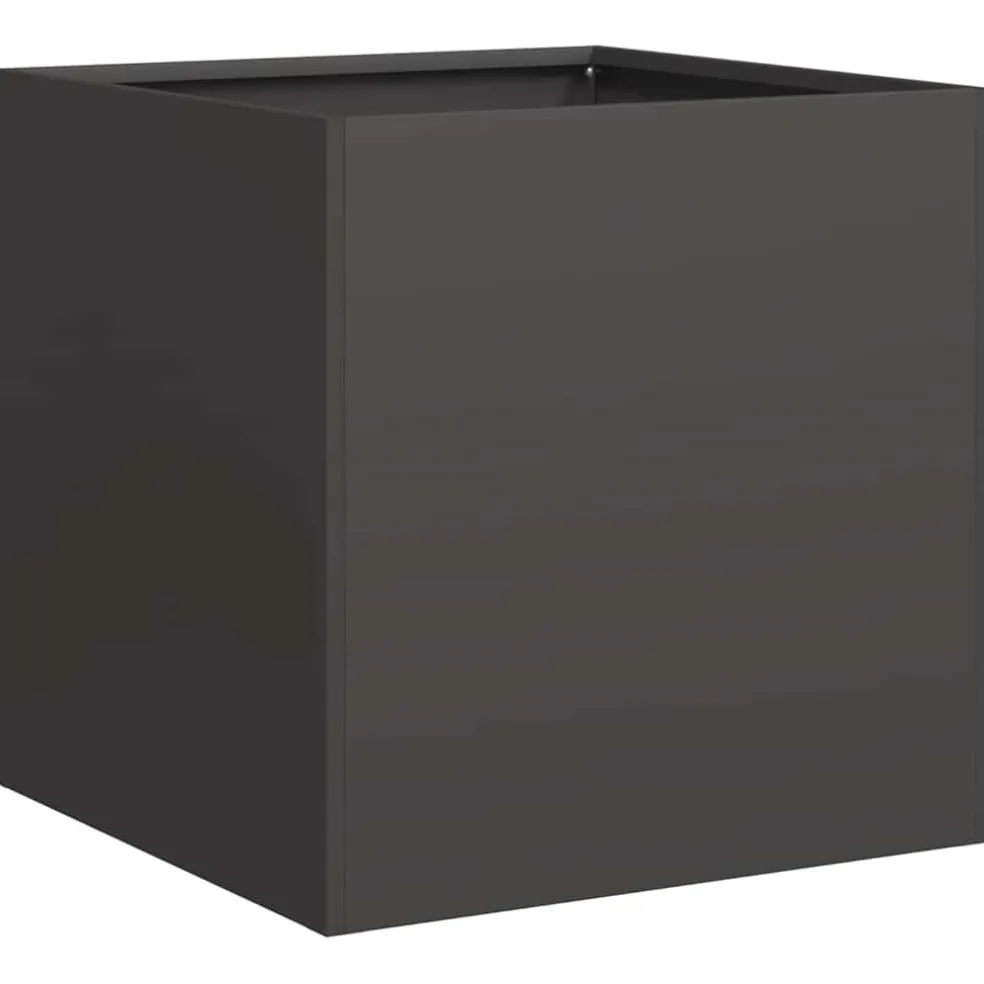 vidaXL Plantenbak 40x40x40 cm koudgewalst staal zwart