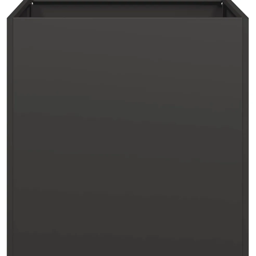 vidaXL Plantenbak 40x40x40 cm koudgewalst staal zwart