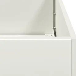 vidaXL Plantenbak 40x40x40 cm koudgewalst staal wit