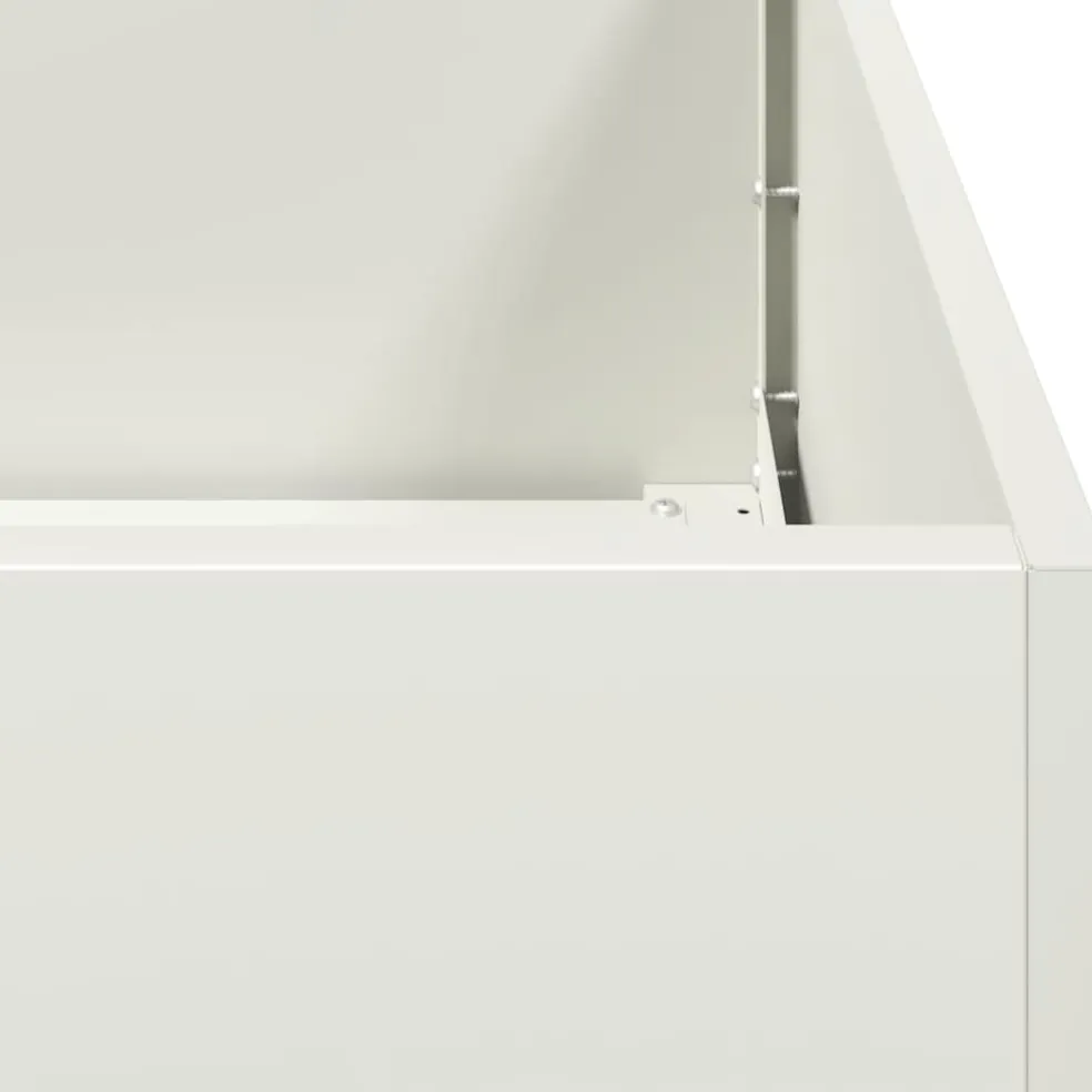 vidaXL Plantenbak 40x40x40 cm koudgewalst staal wit