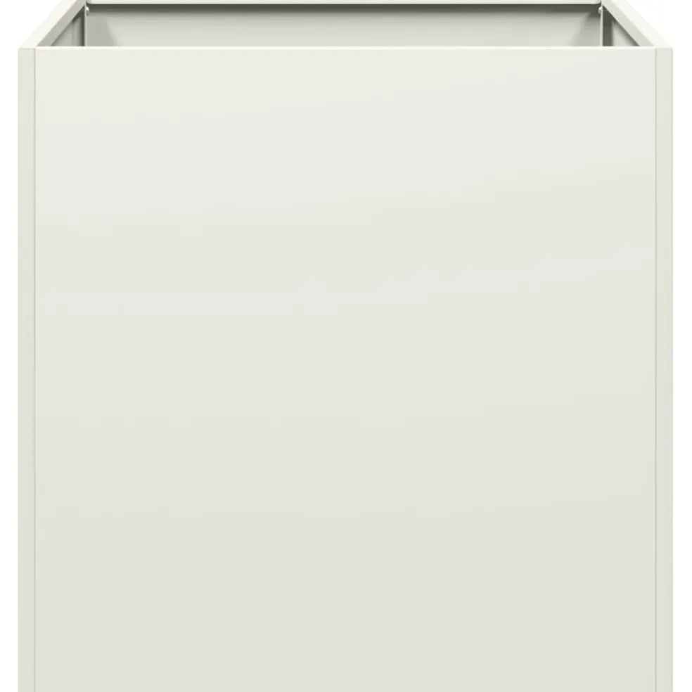 vidaXL Plantenbak 40x40x40 cm koudgewalst staal wit