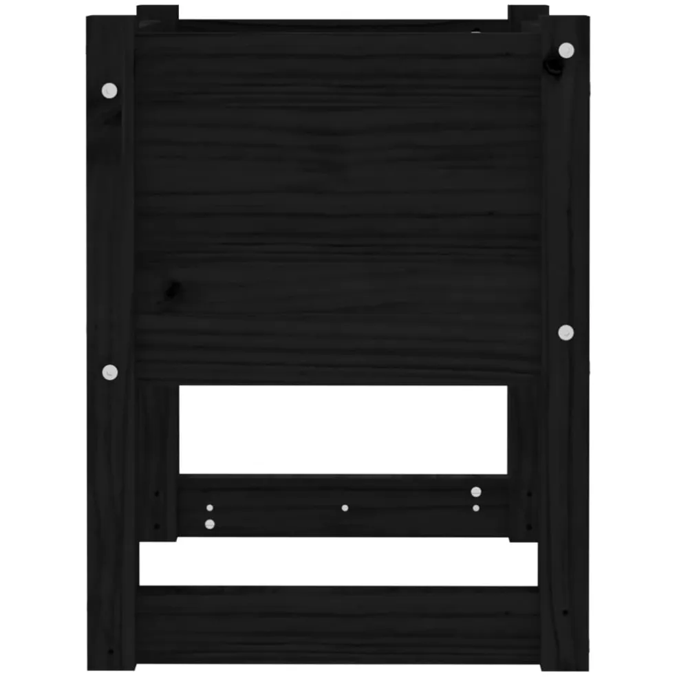 vidaXL Plantenbak 40x40x52,5 cm massief grenenhout zwart