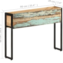 vidaXL Plantenbak 90x20x68 cm massief gerecycled hout