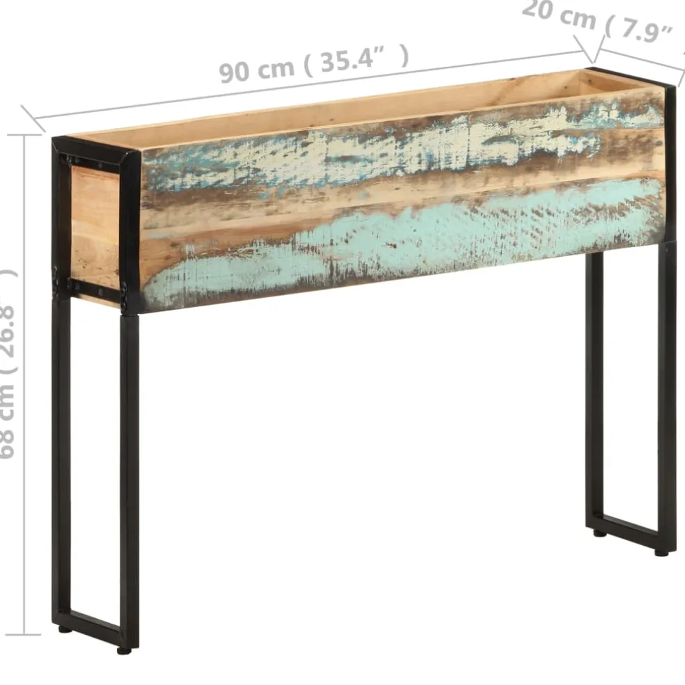 vidaXL Plantenbak 90x20x68 cm massief gerecycled hout