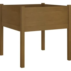 vidaXL Plantenbak 70x70x70 cm massief grenenhout honingbruin