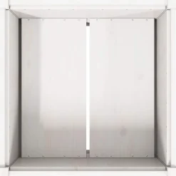 vidaXL Plantenbak 70x70x70 cm massief grenenhout wit