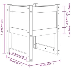 vidaXL Plantenbak 40x40x52,5 cm massief grenenhout honingbruin