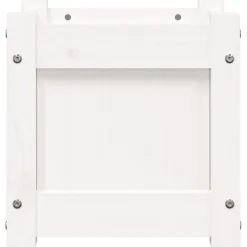vidaXL Plantenbak 31x31x31 cm massief grenenhout wit