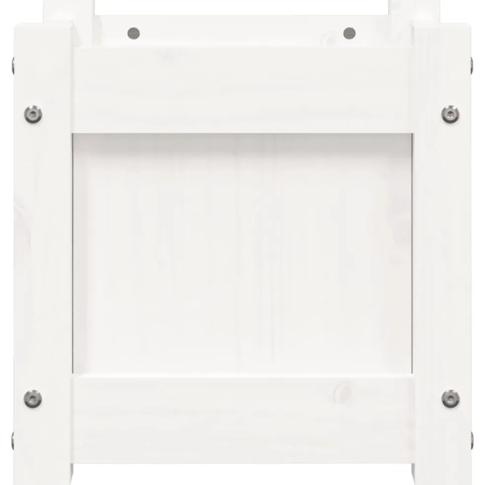 vidaXL Plantenbak 31x31x31 cm massief grenenhout wit