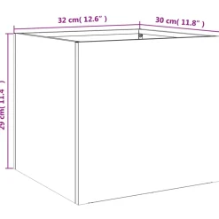 vidaXL Plantenbak 32x30x29 cm staal zwart