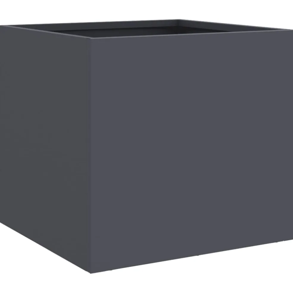 vidaXL Plantenbak 32x30x29 cm staal antracietkleurig