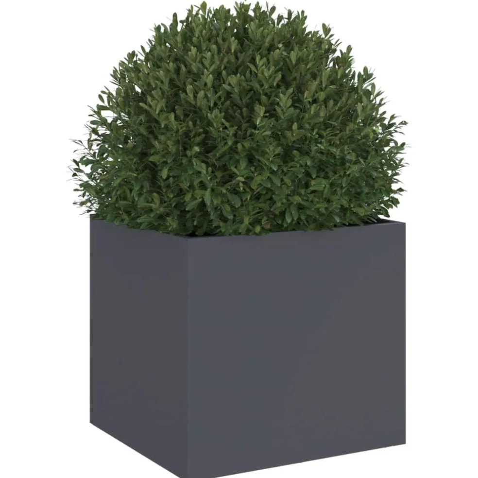 vidaXL Plantenbak 32x30x29 cm staal antracietkleurig