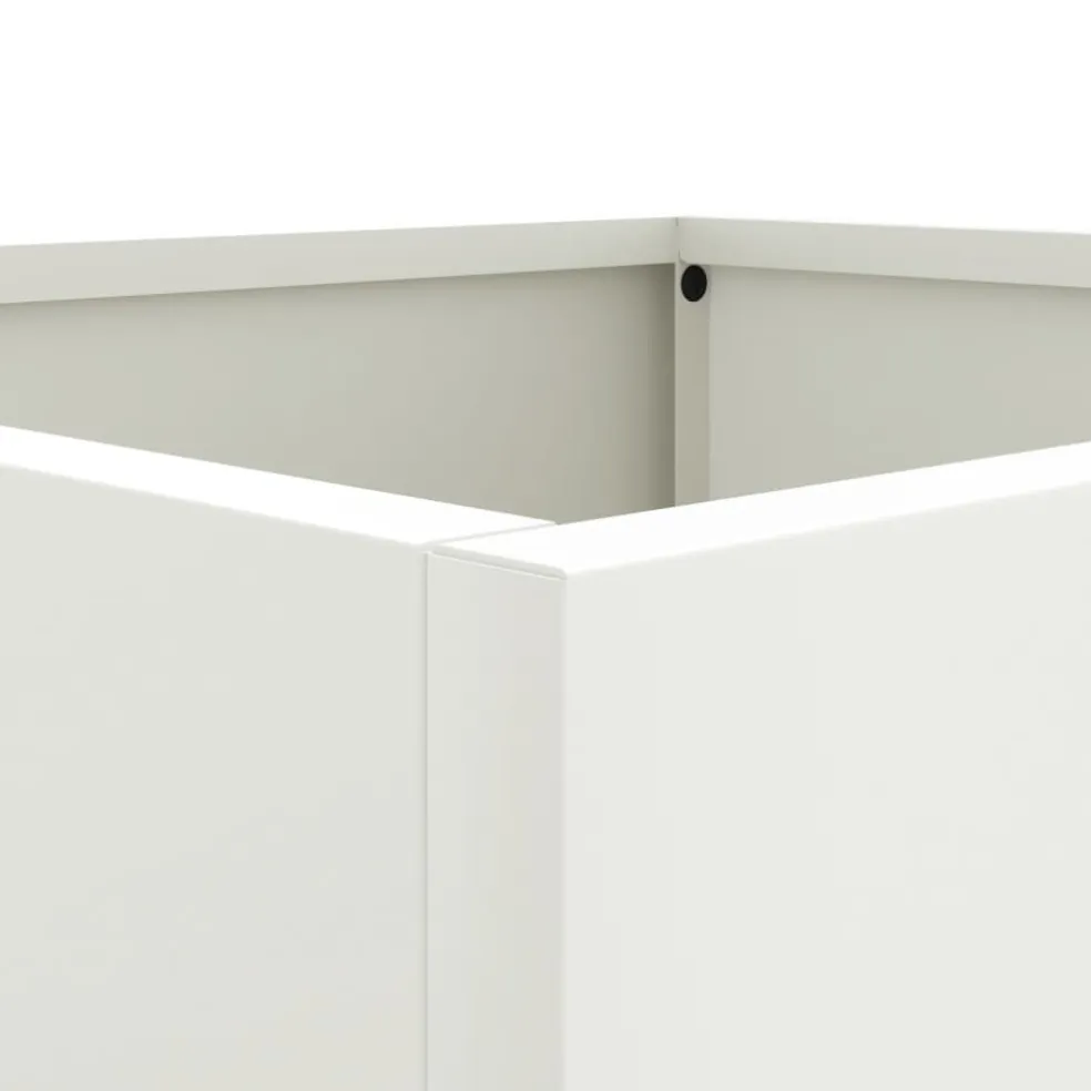 vidaXL Plantenbak 32x30x29 cm staal wit