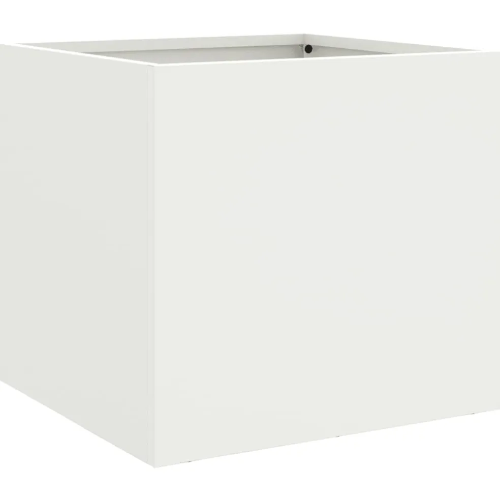 vidaXL Plantenbak 32x30x29 cm staal wit