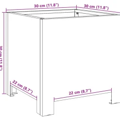 vidaXL Plantenbak 30x30x30 cm staal zwart