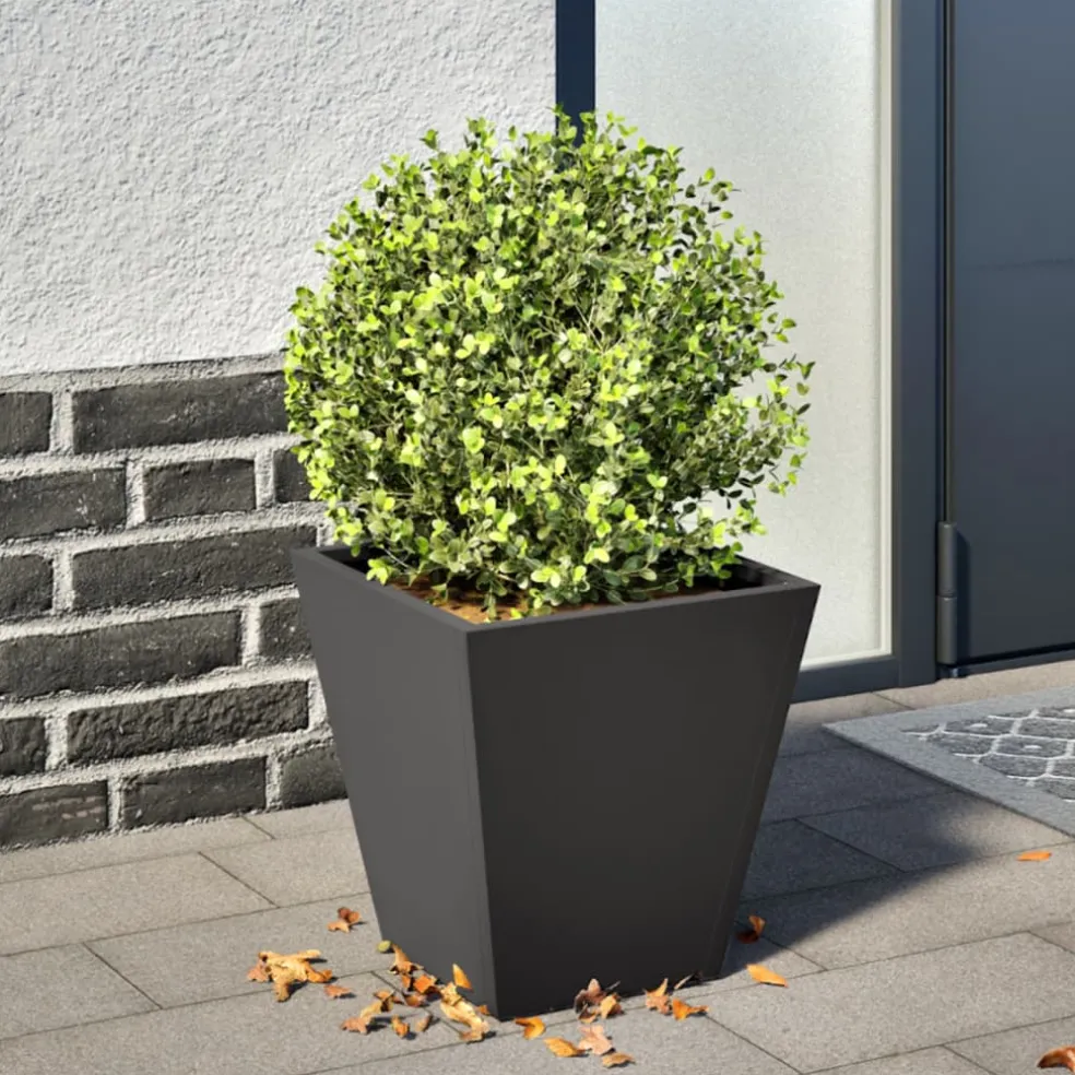 vidaXL Plantenbak 30x30x30 cm staal zwart