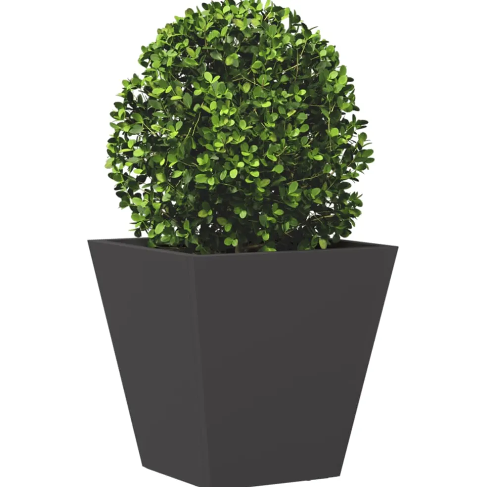 vidaXL Plantenbak 30x30x30 cm staal zwart