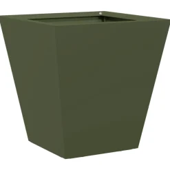 vidaXL Plantenbak 30x30x30 cm staal olijfgroen