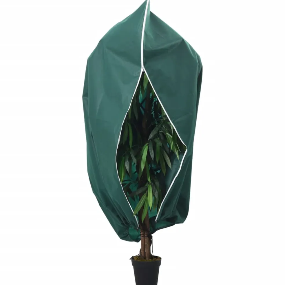 vidaXL Plantenhoezen met ritssluiting 2 st 70 g/m² 1x1,55 m