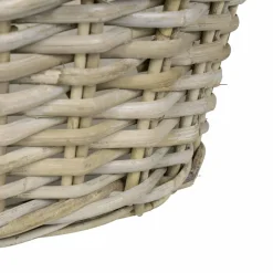 vidaXL Plantenmand met opslag GENDT 2 st Natuurlijk grijs Kubu Rattan