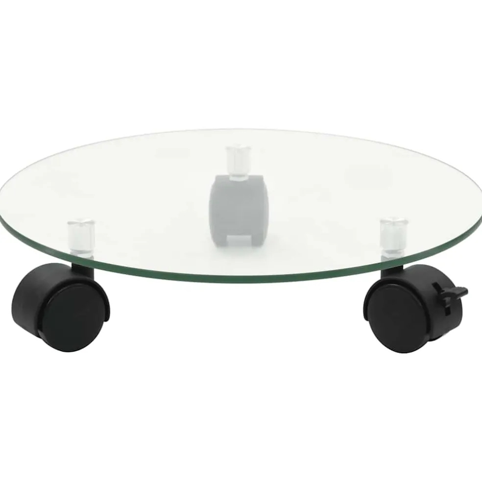 vidaXL Plantenrollers rond 28 cm gehard glas 2 st