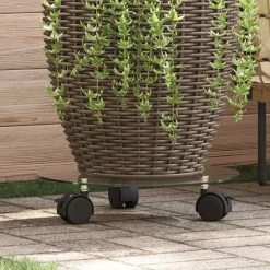 vidaXL Plantenrollers rond 28 cm gehard glas 2 st