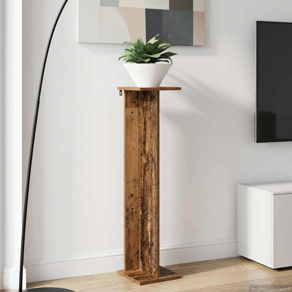 vidaXL Plantenstandaard Oud hout 25 x 25,5 x 100,5 cm Bewerkt hout