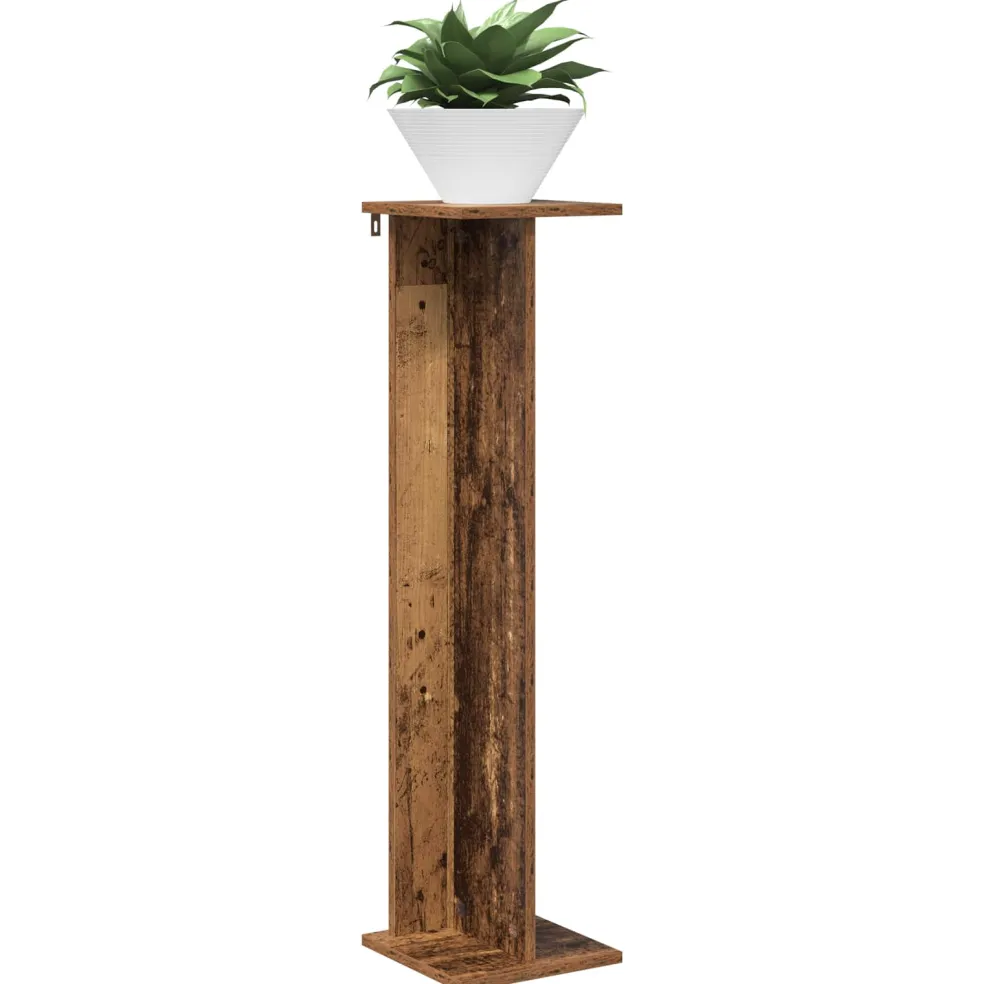 vidaXL Plantenstandaard Oud hout 25 x 25,5 x 100,5 cm Bewerkt hout