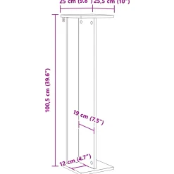 vidaXL Plantenstandaard Oud hout 25 x 25,5 x 100,5 cm Bewerkt hout