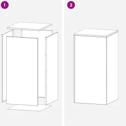 vidaXL Plantenstandaard 2 pcs Antraciet 40 x 40 x 80 cm