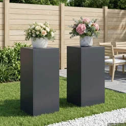vidaXL Plantenstandaard 2 pcs Antraciet 40 x 40 x 80 cm