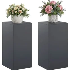 vidaXL Plantenstandaard 2 pcs Antraciet 40 x 40 x 80 cm
