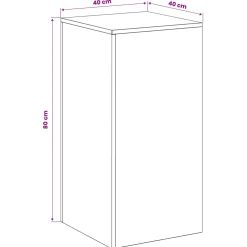 vidaXL Plantenstandaard 2 pcs Antraciet 40 x 40 x 80 cm