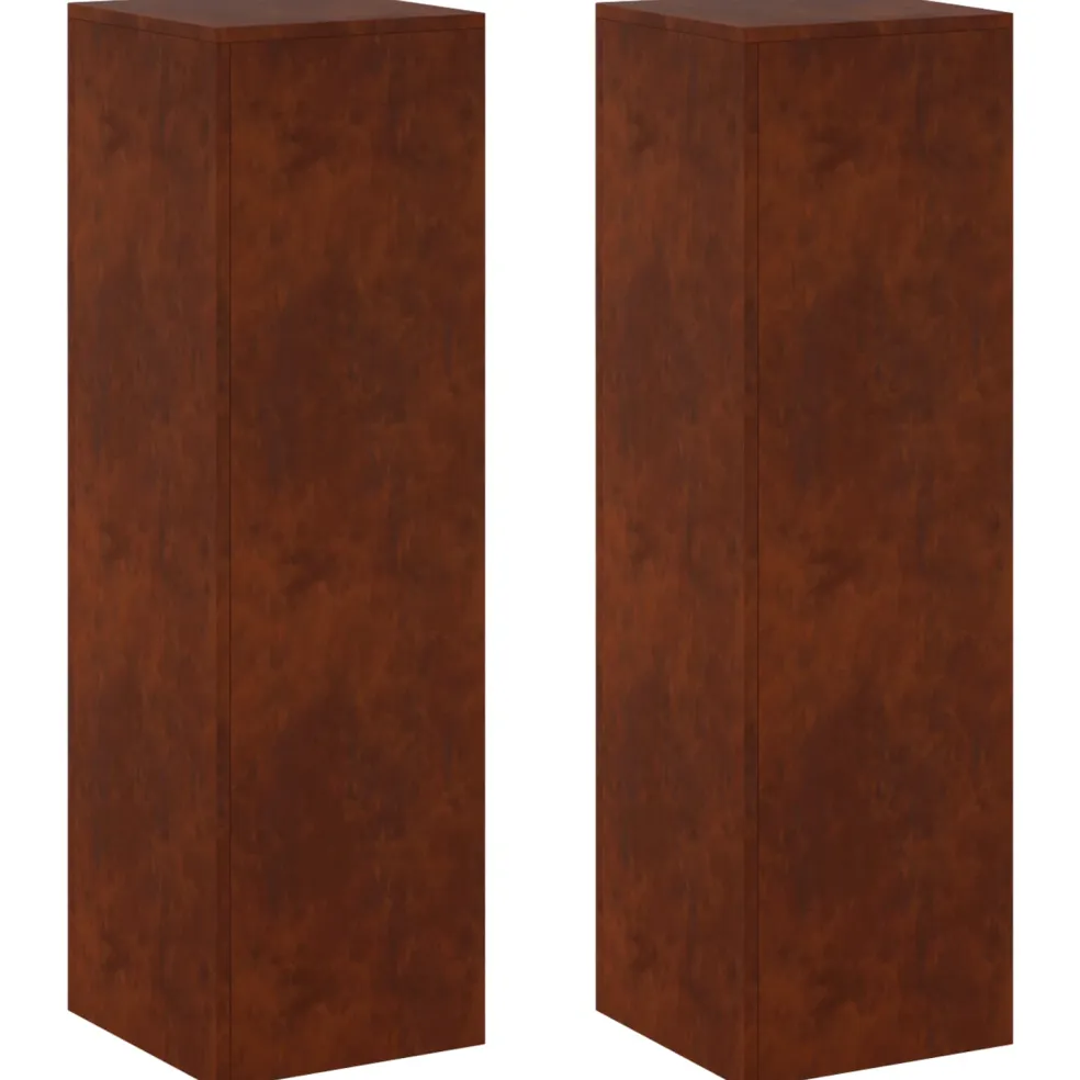 vidaXL Plantenstandaard 2 pcs Roestkleurig 30 x 30 x 100 cm