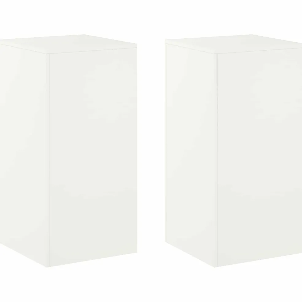 vidaXL Plantenstandaard 2 pcs Wit 40 x 40 x 80 cm Staal