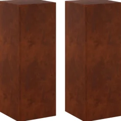 vidaXL Plantenstandaard 2 pcs Roestkleurig 30 x 30 x 80 cm