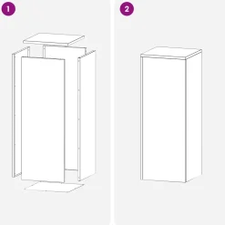 vidaXL Plantenstandaard 2 pcs Roestkleurig 30 x 30 x 80 cm