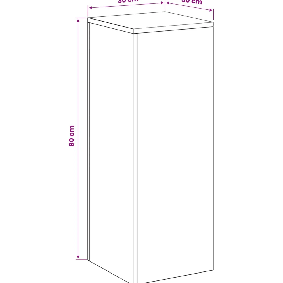 vidaXL Plantenstandaard 2 pcs zilver 30 x 30 x 80 cm Staal