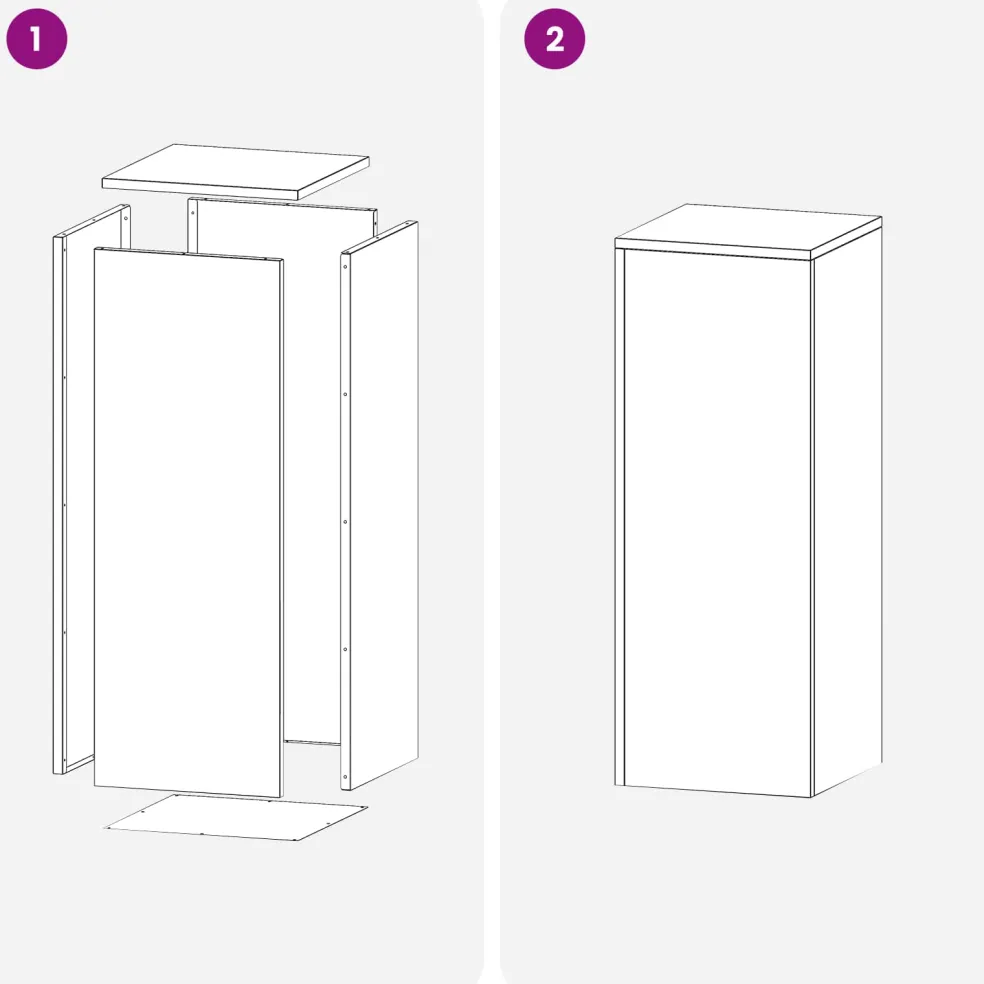 vidaXL Plantenstandaard 2 pcs zilver 30 x 30 x 80 cm Staal