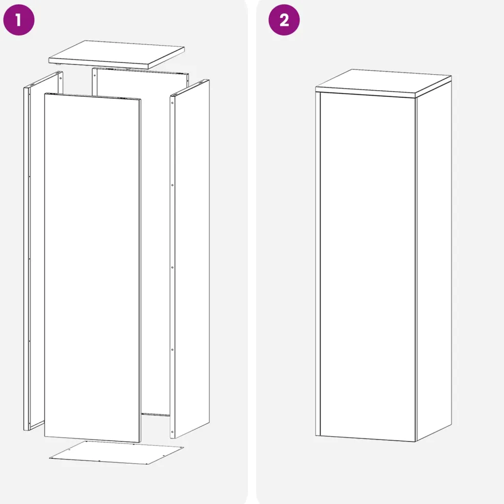 vidaXL Plantenstandaard 2 pcs Zwart 30 x 30 x 100 cm Staal