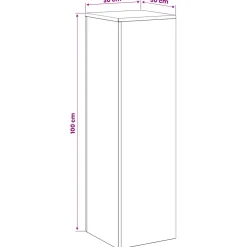 vidaXL Plantenstandaard 2 pcs Zwart 30 x 30 x 100 cm Staal