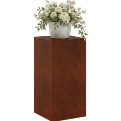 vidaXL Plantenstandaard Roestkleurig 40 x 40 x 80 cm weervast staal