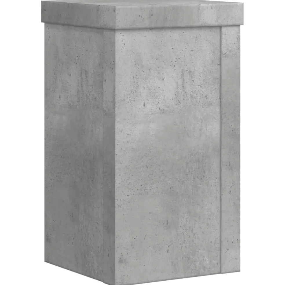vidaXL Plantenstandaard 2 st Betongrijs 10 x 10 x 18 cm Bewerkt hout