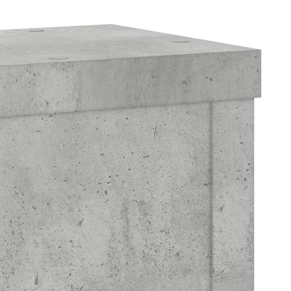 vidaXL Plantenstandaard 2 st Betongrijs 10 x 10 x 18 cm Bewerkt hout