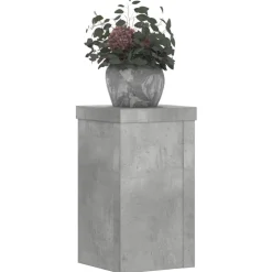 vidaXL Plantenstandaard 2 st Betongrijs 10 x 10 x 18 cm Bewerkt hout