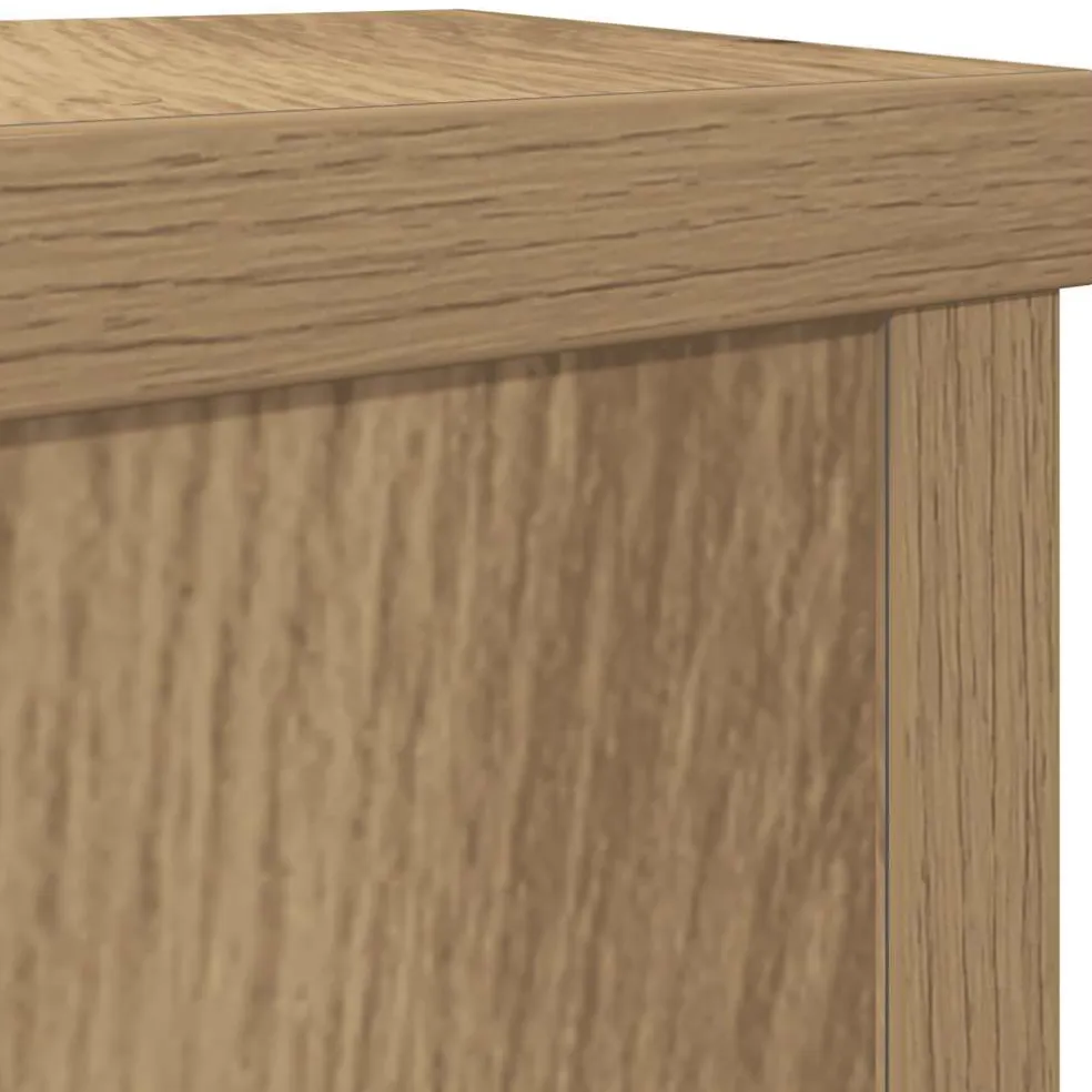 vidaXL Plantenstandaard 2 st Eiken 10 x 10 x 18 cm Bewerkt hout