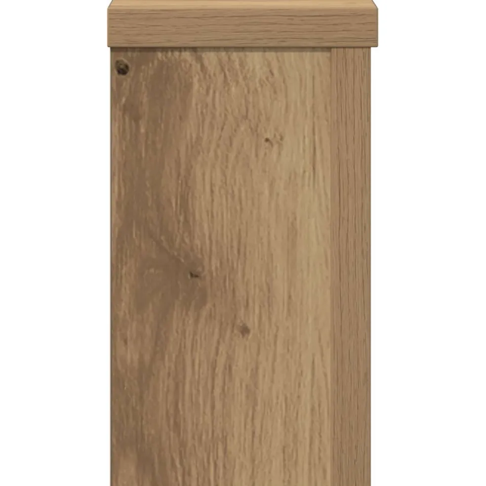 vidaXL Plantenstandaard 2 st Eiken 10 x 10 x 18 cm Bewerkt hout