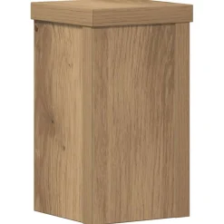 vidaXL Plantenstandaard 2 st Eiken 10 x 10 x 18 cm Bewerkt hout