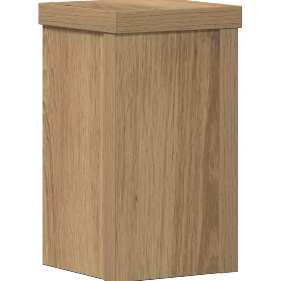 vidaXL Plantenstandaard 2 st Eiken 10 x 10 x 18 cm Bewerkt hout